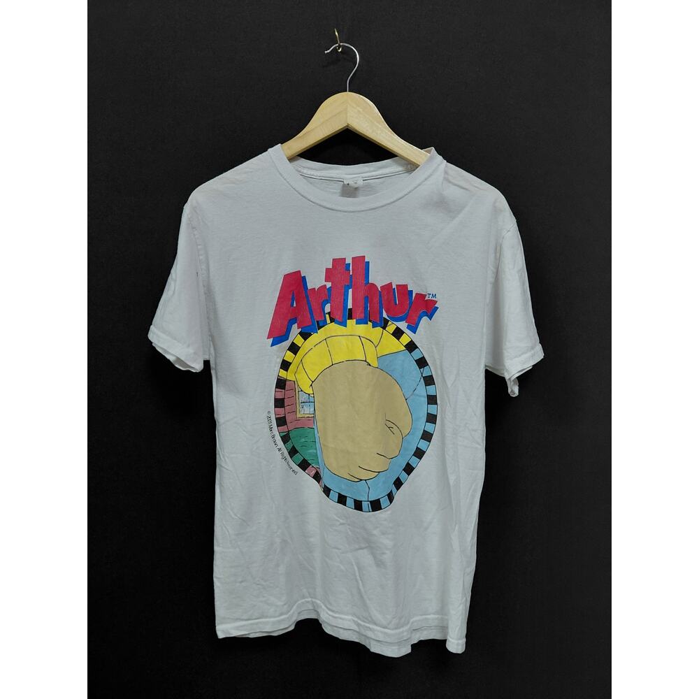 Vintage Made In Haiti Arthur Graphic Print T-Shirt White Knit Short Size M